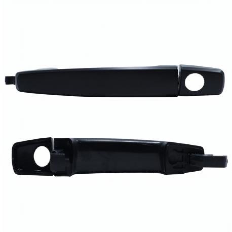 Manija Exterior de Puerta Delantera Izquierda Negra Lisa con Hoyo de Llave Hushan para Aveo, Sonic, Trax, Cruze