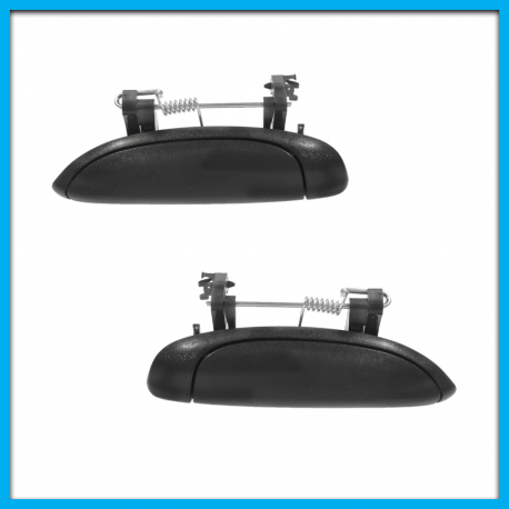 Juego de 4 Manijas Exteriores de Puertas Delanteras y Traseras para para Platina, Clio, Aprio Hushan Negras Porosas