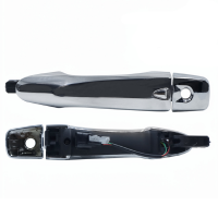 Manija Exterior de Puerta Delantera Izquierda Cromada con Sensor y Hoyo de Llave Hushan para NP300, X-Trail