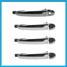 Juego de 4 Manijas Exteriores de Puertas Delanteras y Traseras para Versa, March, V-Drive, Juke Hushan Cromadas