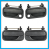 Juego de 4 Manijas Exteriores de Puertas Delanteras y Traseras para Chevy C1, C2, C3 Negras