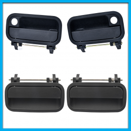 Juego de 4 Manijas Exteriores de Puertas Delanteras y Traseras para Chevy C1 Negras