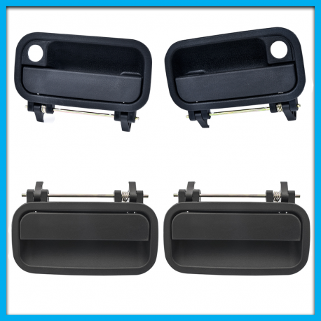 Juego de 4 Manijas Exteriores de Puertas Delanteras y Traseras para Chevy C1 Negras