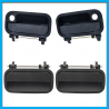 Juego de 4 Manijas Exteriores de Puertas Delanteras y Traseras para Chevy C1 Negras