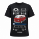 Camiseta Negra Cuello Redondo "Volklswagen Kombi"
