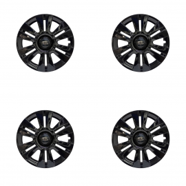 Juego De 4 Tapones De Rin 15 Negros Scuda Tipo Urvan