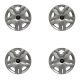 Juego De 4 Tapones De Rin 15 Grises Scuda Tipo Tiida