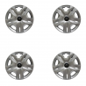 Juego De 4 Tapones De Rin 15 Grises Scuda Tipo Tiida