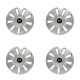 Juego De 4 Tapones De Rin 13 Grises Scuda Universal Racer 1