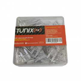 Caja con 100 Fusibles Blancos Tipo Clavija Mini de 25 Ámperes Tunix