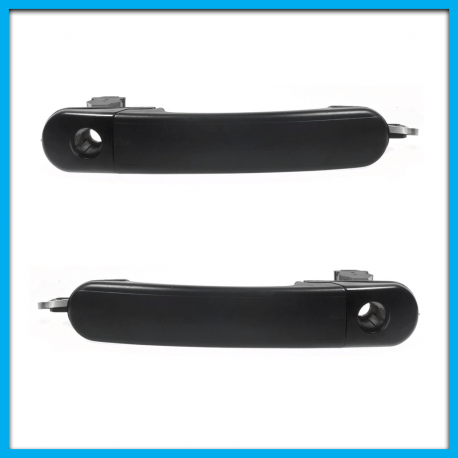 Juego de 2 Manijas Exteriores de Puertas Delanteras para Pointer G3, G4 Hushan Lisas Negras con Hoyo de Llave
