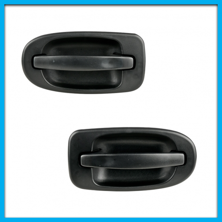 Juego de 2 Manijas Exteriores de Puertas Corredizas para Venture, Silhouette, Transport, Uplander Corrugadas Negras
