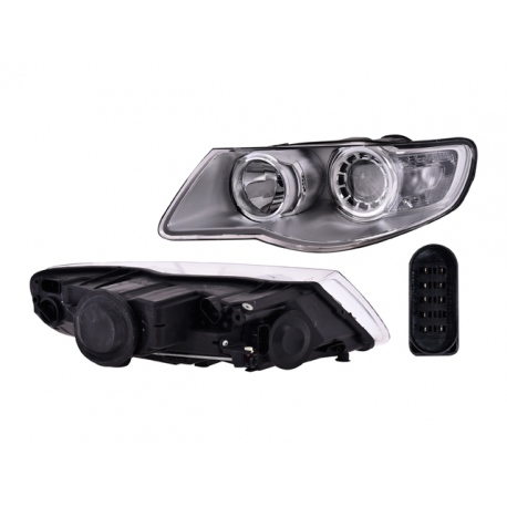 Faro Principal Eléctrico Izquierdo Con Lupa Y Motor Interno Depo Para Touareg