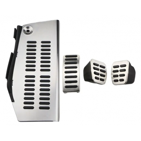 Kit de Cubrepedales y Posapie Cromados para Jetta A4, Clásico