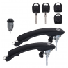 Kit de Manijas Exteriores de Puertas Delanteras sin Lado Negras con Llaves y Cilindro de Arranque para Pointer G4