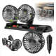Ventilador Negro de 3 Cabezas Ajustables con Conector a Encendedor