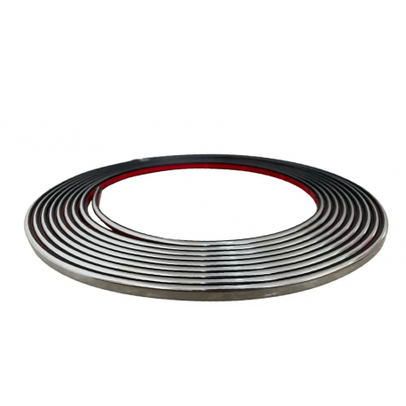 Rollo De Moldura Cromada Adherible de 7.20 mts