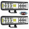 Par de Faros Auxiliares Triple Fila de 34 Leds Luz Blanca