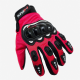 Par de Guantes Rojos Grandes para Motociclista Completos Tunix