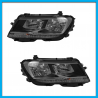 Juego de 2 Faros Principales para Tiguan USA DEPO con Fondo Negro