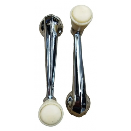 Manija Interior Cromada con Perilla Beige de Elevador de Vidrio para VW Sedán 1200, 1500