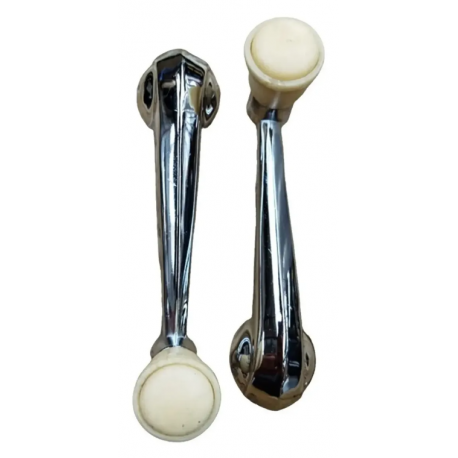 Manija Interior Cromada con Perilla Beige de Elevador de Vidrio para VW Sedán 1200, 1500