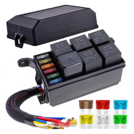Caja Porta Fusibles y Relays Universal de 12v 
