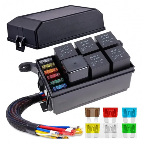 Caja Porta Fusibles y Relays Universal de 12v 