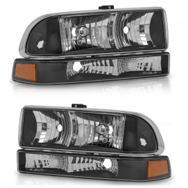 Juego de Faros Principal Negro Auto Magic para Blazer, S10