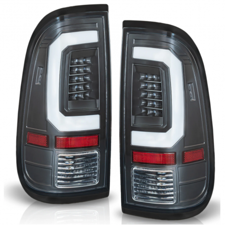 Juego de Calaveras Trasera LED Negras Auto Magic para F150 Lobo