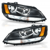 Juego de Faros Principales Black Edition Auto Magic para Jetta A6 Bicentenario