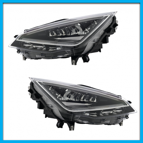 Juego de 2 Faros Principales para Jetta A4 Clásico Auto Magic Negros