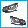 Juego de 2 Faros Principales para Saveiro Robust Auto Magic con Filo Plateado