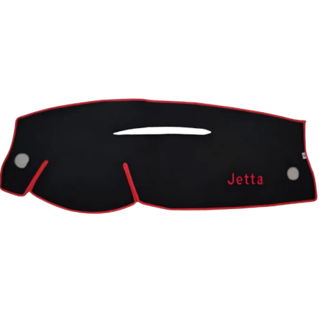 Cubre Tablero de Alfombra Color Negro con Bordado Rojo para Jetta A4