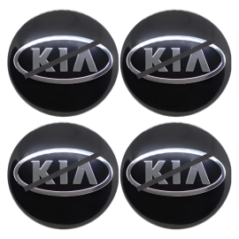 Juego de 4 Tapones Centrales de Rin con Emblema Kia
