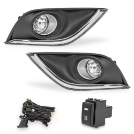 Juego de Faros de Niebla con Luz de Día, Direccional, Arnés, Switch OEM y Rejillas Auto Magic para Versa