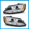 Juego de 2 Faros Principales para Jetta A6 Bicentenario Auto Magic con Cuarto Ámbar