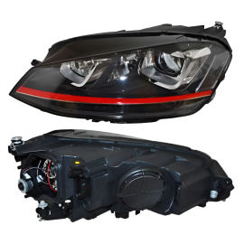 Faro Principal Lado Izquierdo con Lupa y Led Tipo R-Line para Golf A7