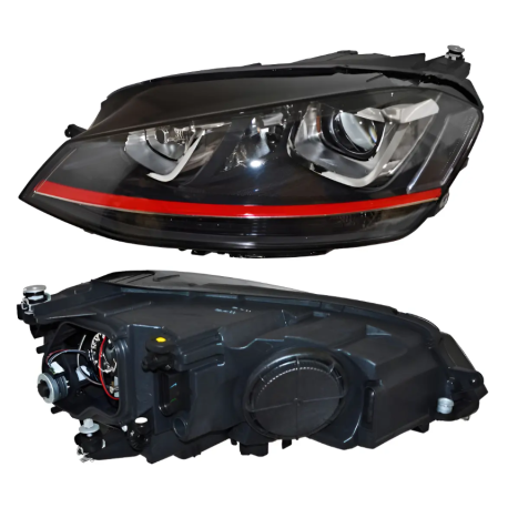 Faro Principal Lado Izquierdo con Lupa y Led Tipo R-Line para Golf A7