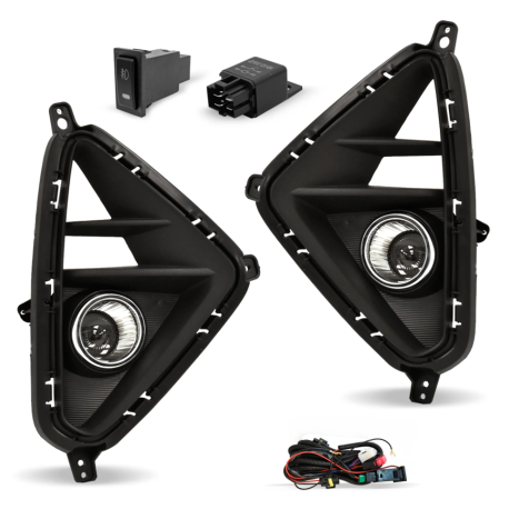 Juego de Faros de Niebla con Arnés y Switch Auto Magic para Grand i10 Sedán