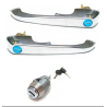 Kit de Manijas Exteriores de Puerta sin Lado Cromada con Llaves y Switch de Encendido para Combi