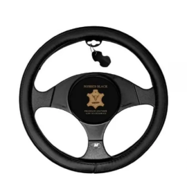 Funda de Volante de Piel Negra Semiperforado