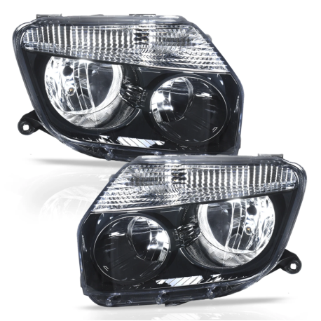 Juego de Faros Principales Negros Auto Magic para Duster