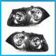 Juego de 2 Faros Principales para Jetta A4 Clásico Auto Magic Negros