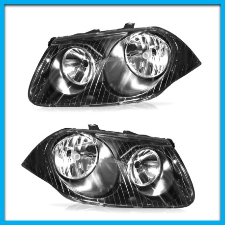 Juego de 2 Faros Principales para Jetta A4 Clásico Auto Magic Negros