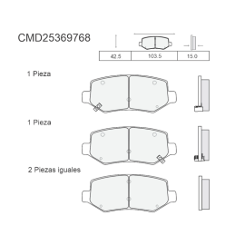 Juego De Balatas Traseras de Cerámica Fag para Aveo Ls, Ltz, Groove