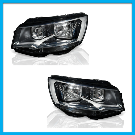 Juego de 2 Faros Principales para Transporter Auto Magic con Filo Cromado