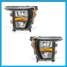 Juego de 2 Faros Principales para F150 Lobo Auto Magic Negros con Focos