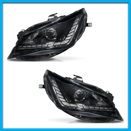 Juego de 2 Faros Principales para Ibiza FR MK5 Auto Magic Full LED