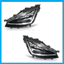Juego de 2 Faros Principales para Ibiza MK6 Auto Magic con Balastras y Luz LED